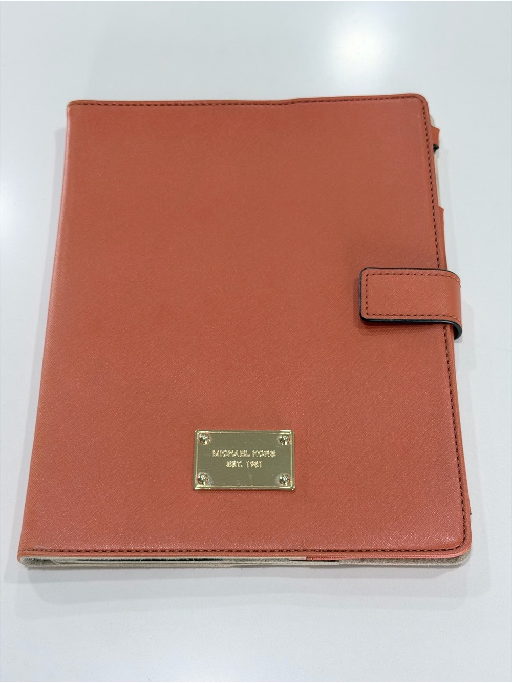 Vintage Michael Kors Tablet Folio with Gold Plaque